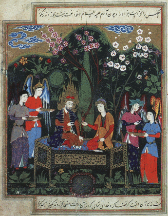 Adam and Eve Enthroned in Paradise