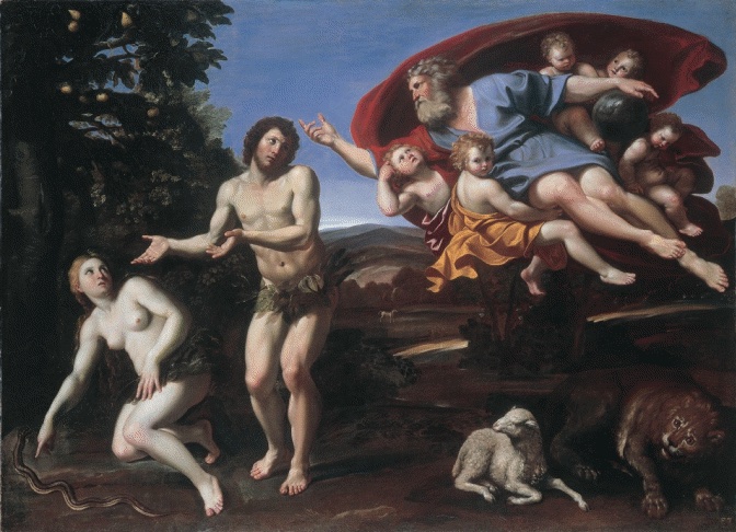 Domenichino, 1581-1641: The Rebuke of Adam and Eve, 1626