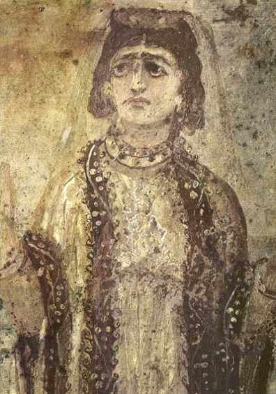 Figure 3. Veiled Christian Woman Prays with Uplifted Hands, ca. 300-400.