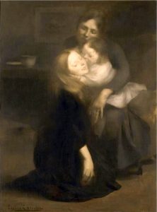 Eugène Carrière, 1849-1906: Intimacy, or The Big Sister, ca. 1889.